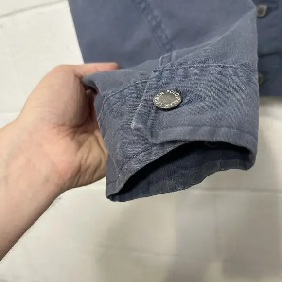 Vintage Polo Ralph Lauren Cotton 101-J Trucker Jacket “Blue” - Picture 6 of 7